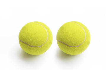 two yellow tennis balls