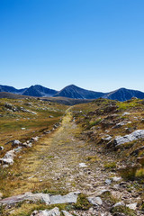Path of the collar of the death man,  the Italian Alps, Italy
