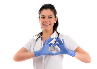 Fototapeta premium woman doctor isolated white background