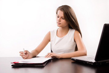 Confident business woman in a office