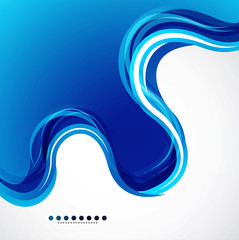 Blue abstract wave vector template