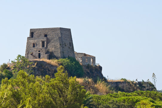 Talao tower. Scalea. Calabria. Italy.