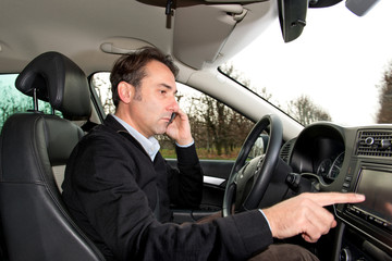 driving telephone...