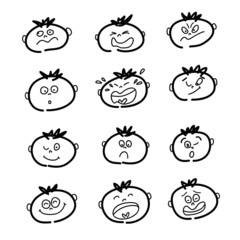 cartoon hand-drawn emotions