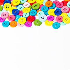 Sewing buttons background with copy space