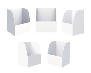 3D Shelf Box Display on a white background. Isolated
