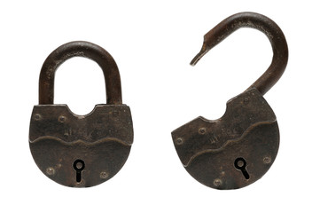 open and closed padlocks