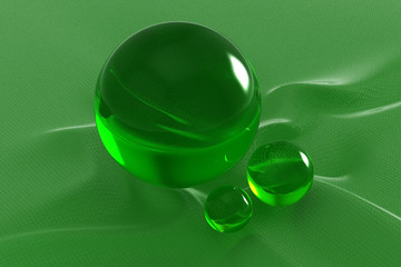 3D glass sphere