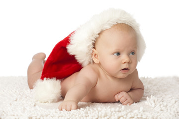 Christmas baby - Baby mit Nikolausmütze