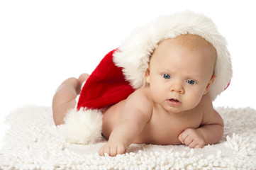 Christmas baby - Baby mit Nikolausmütze