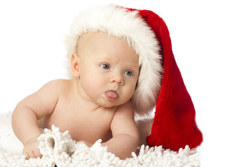 Christmas baby - Baby mit Nikolausmütze