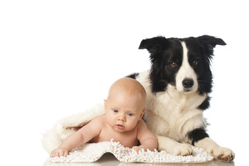 Baby with dog - Baby mit Hund