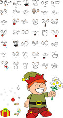 xmas gnomo kid cartoon in vector format
