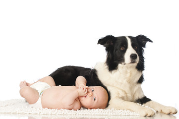 Baby with dog - Baby mit Hund