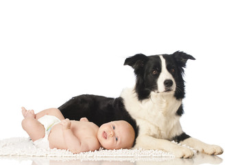 Baby with Dog - Baby mit Hund