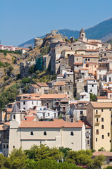 Panoramic view of Scalea. Calabria. Italy.