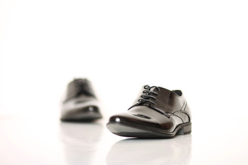 Glänzende Lederschuhe