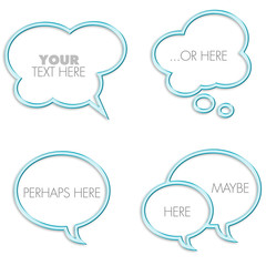 set of speech bubbles on white background