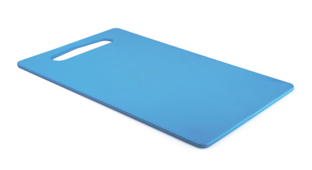 Blue plastic cutting board