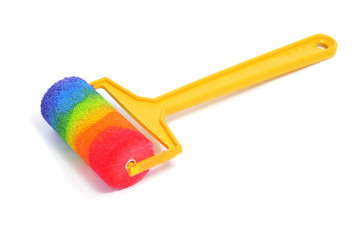rainbow in a paint roller