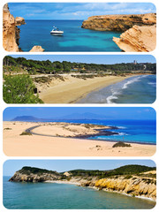 spanish beaches collage