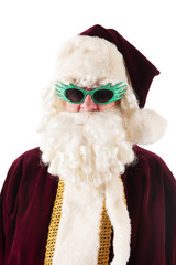 Portrait Santa Claus with sunglasses