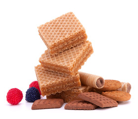 Wafers or honeycomb waffles