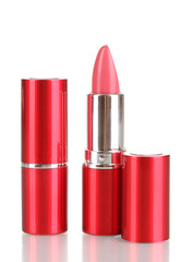 lipsticks isolated on white