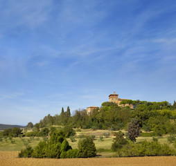 Tuscany countryside by montepulciano