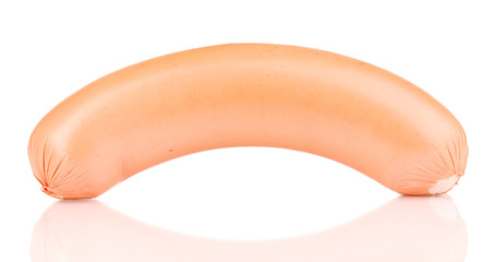 Tasty sausage isolated on white