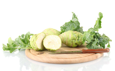 Fresh turnip isolated on white