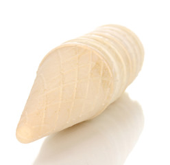 Waffle cones for ice cream isolated on white