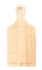 wooden cutting board isolated on white