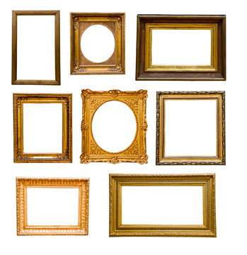 Set of vintage gold  frames