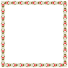 Ukrainian national floral ornament on white background. eps 10