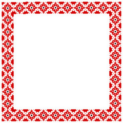 Square frame with traditional Ukrainian elements. eps10