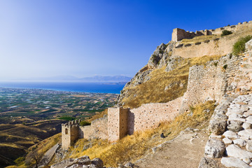 Fototapeta na wymiar Stary fort w Koryncie, Grecja