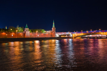 Fototapeta na wymiar Kreml w Moskwie w nocy