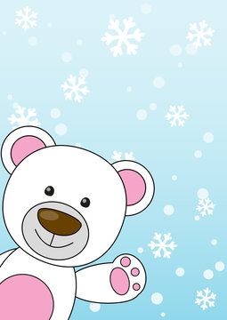 Cute bear Christmas card