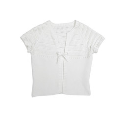 clothes for females - white elegant vest on a white background
