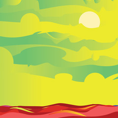 Obraz premium Sky and sea green