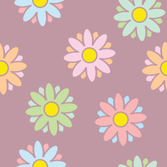 Fototapeta na wymiar sweet flowers seamless background