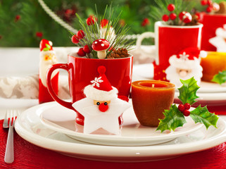 Christmas table setting