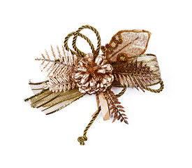 gold ribbon with cone