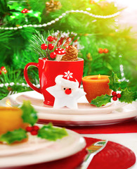 Christmas eve table setting