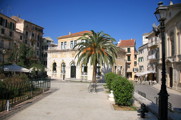 town of corfu greece