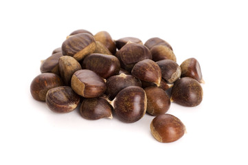 chesnuts isolated on white background
