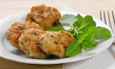 Hamburgers with mint