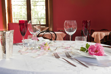 table set for two spouses