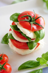 tomate-mozarella türmchen